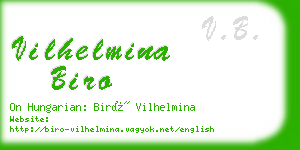 vilhelmina biro business card